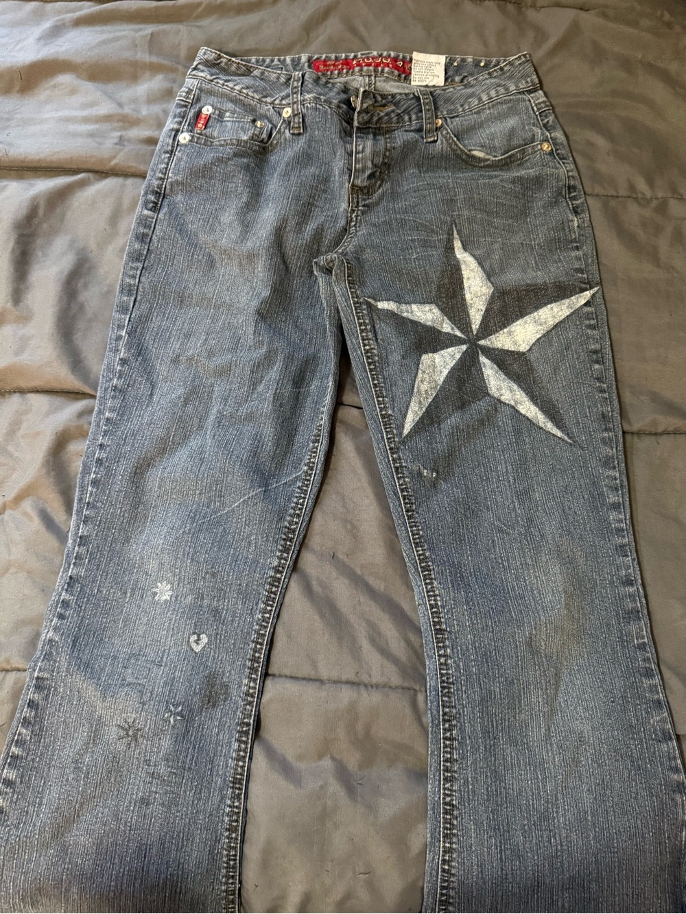 Vintage Y2K era Hand painted Jeans